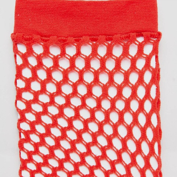 NWT ASOS red stirrup fishnet socks - Picture 3 of 3